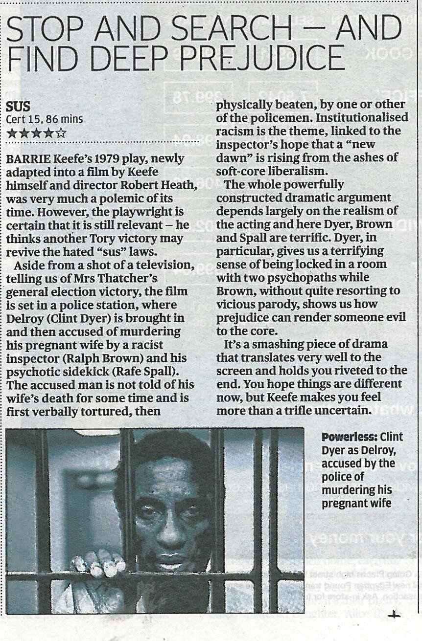 Evening Standard review: Stop and search, and find deep prejudice, four stars