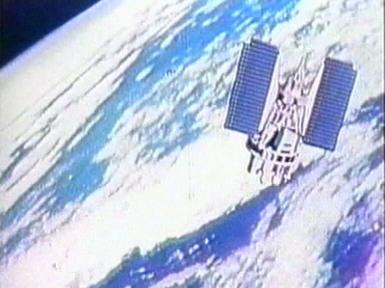 A satellite above the Earth