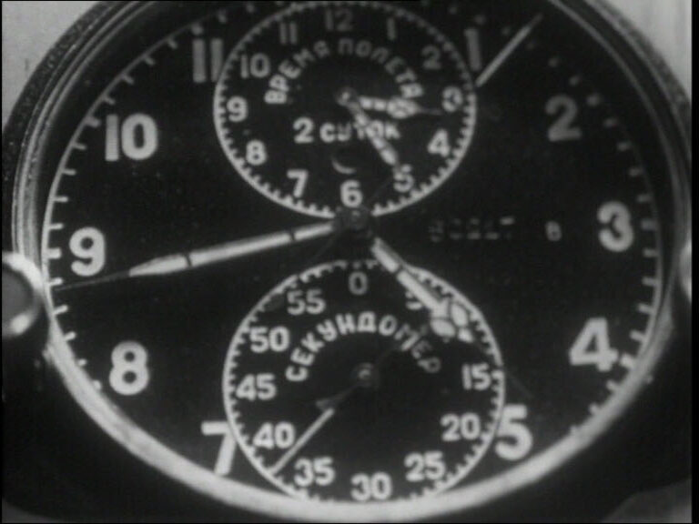 A Soviet flight chronometer dial